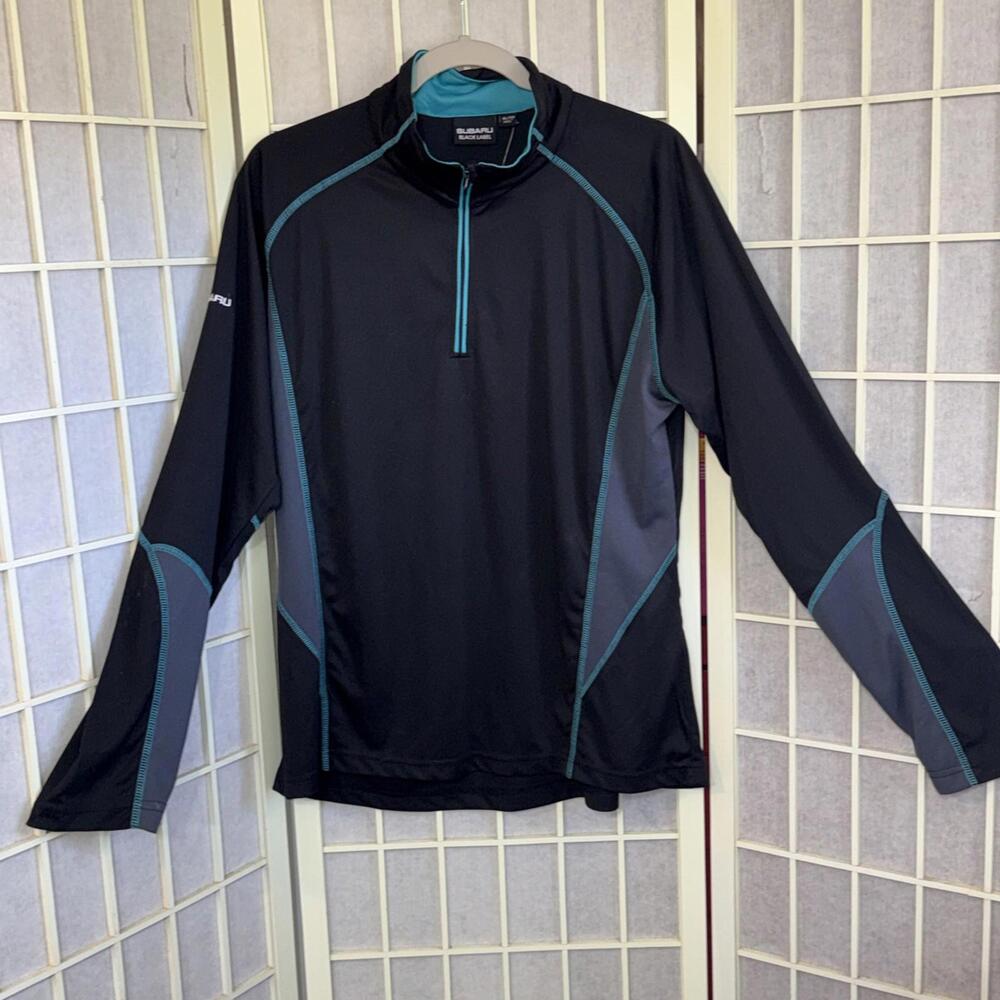 Subaru 1/4 Zip Pullover Black Label Performance Outback Shirt Adult XL New‎
